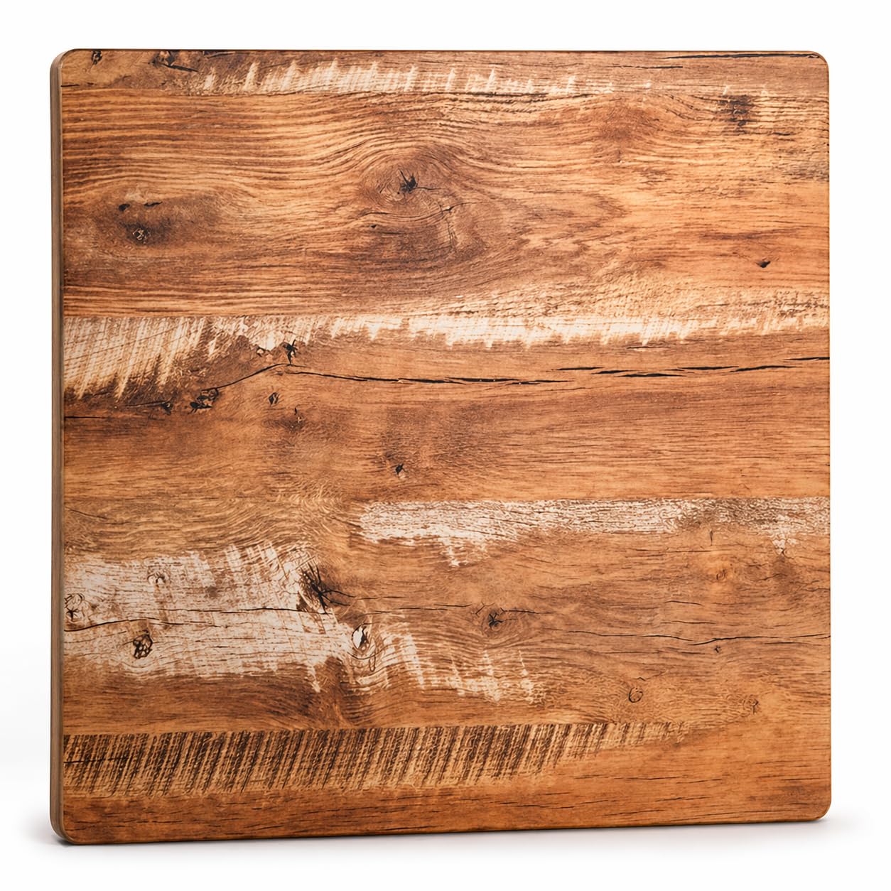 Glownary Excalibur Rectangular Table Top, 28" x 48", Yukon Oak Finish, Laminate, Indoor/Outdoor, Scratch and Burn Resistant, Seats 4