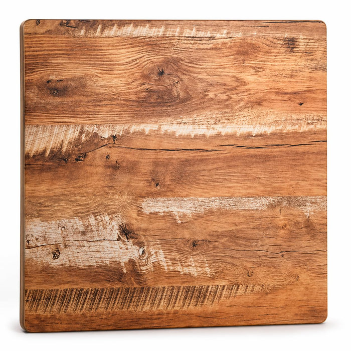 Glownary Excalibur Rectangular Table Top, 28" x 48", Yukon Oak Finish, Laminate, Indoor/Outdoor, Scratch and Burn Resistant, Seats 4