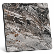 Glownary Excalibur Square Table Top, Gray, Faux Marble Finish, Laminate, 24x24 Inch, Indoor/Outdoor