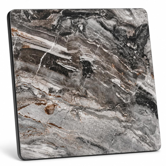 Glownary Excalibur Square Table Top, Gray, Faux Marble Finish, Laminate, 24x24 Inch, Indoor/Outdoor