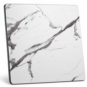 Glownary Excalibur Square Table Top, 24x24 Inch, White, Laminate, Faux Marble Finish, Indoor/Outdoor, UV and Weather-Resistant