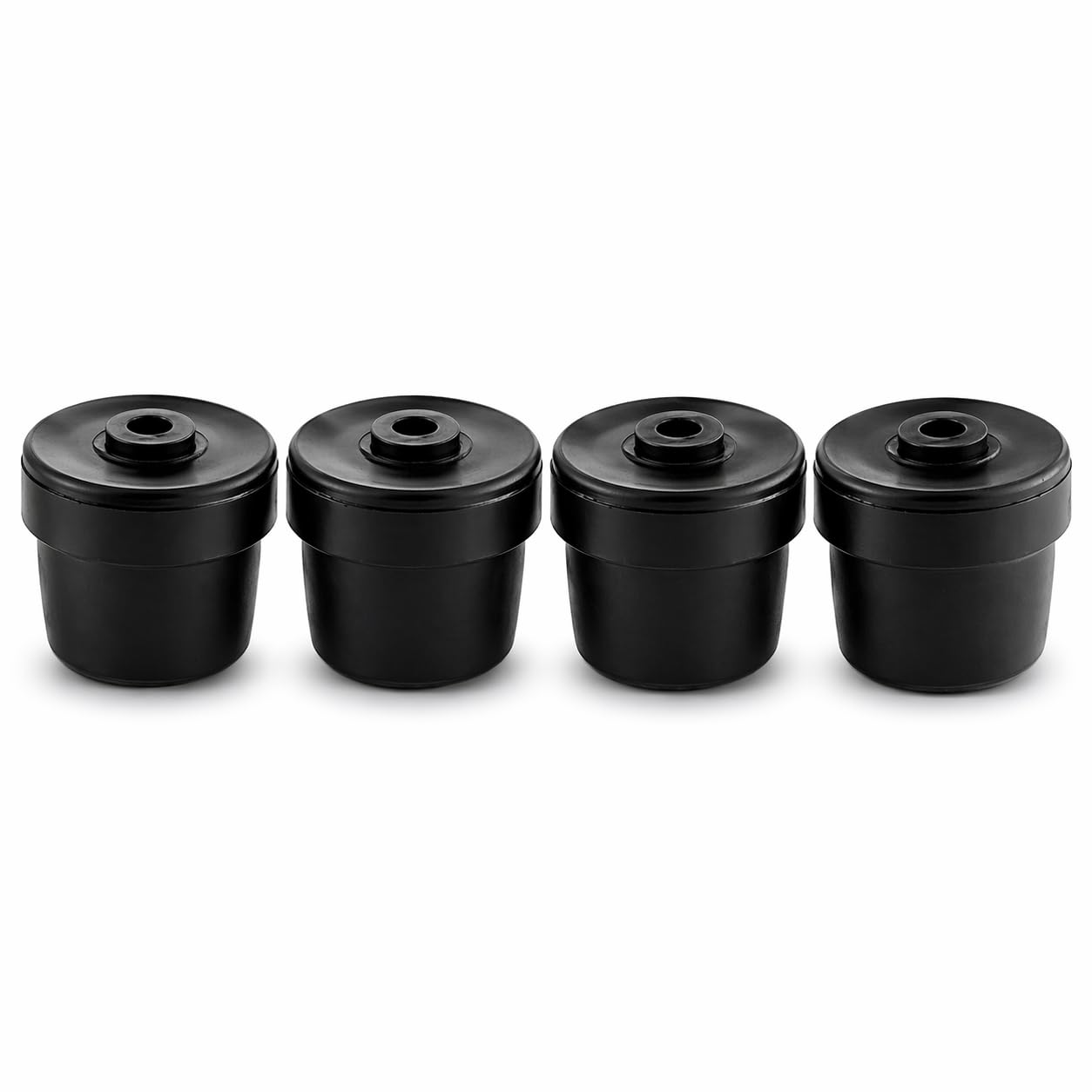 Plastic Glide for Cafe and Arm Chair, Black, Floor Protection, Reduces Scuffs and Marks, Pack of 4