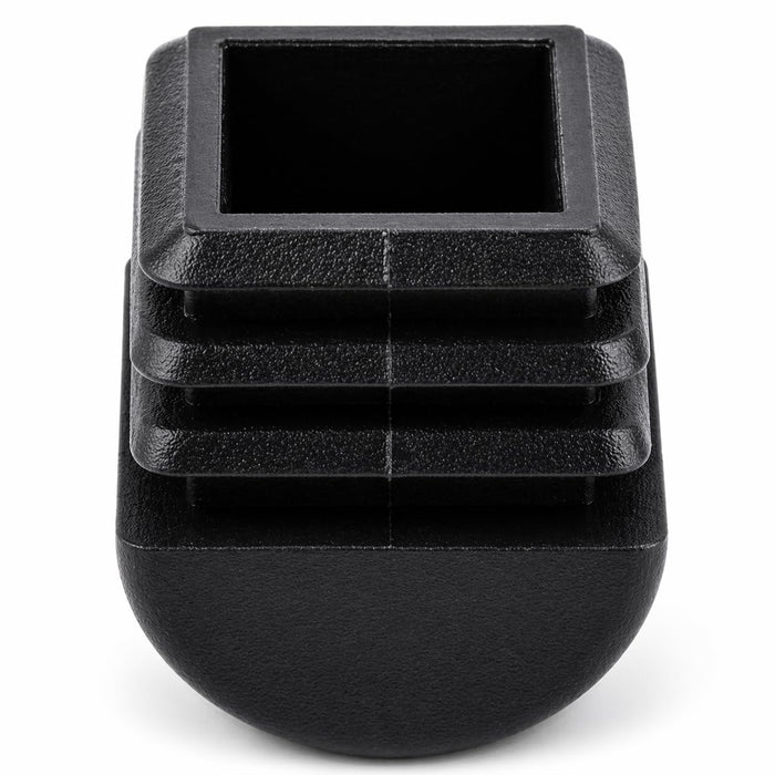 Glownary Spartan Chair and Barstool Front Leg Glide, 1" x 1", Black, Plastic, for Tubular Legs, Floor Protection, 2-Pack