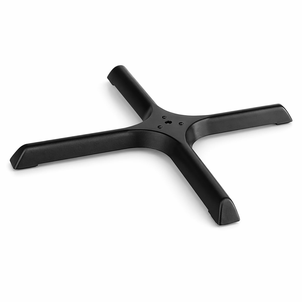 Glownary Cross Cast Iron Table Base Plate, Black, Powder-Coated Finish, 30 x 30 Inch, Indoor Use
