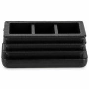 Glownary Spartan Barstool Back Leg Glide, Black, Plastic, 3/4" x 1 9/16", for Tubular Legs, 2-Pack