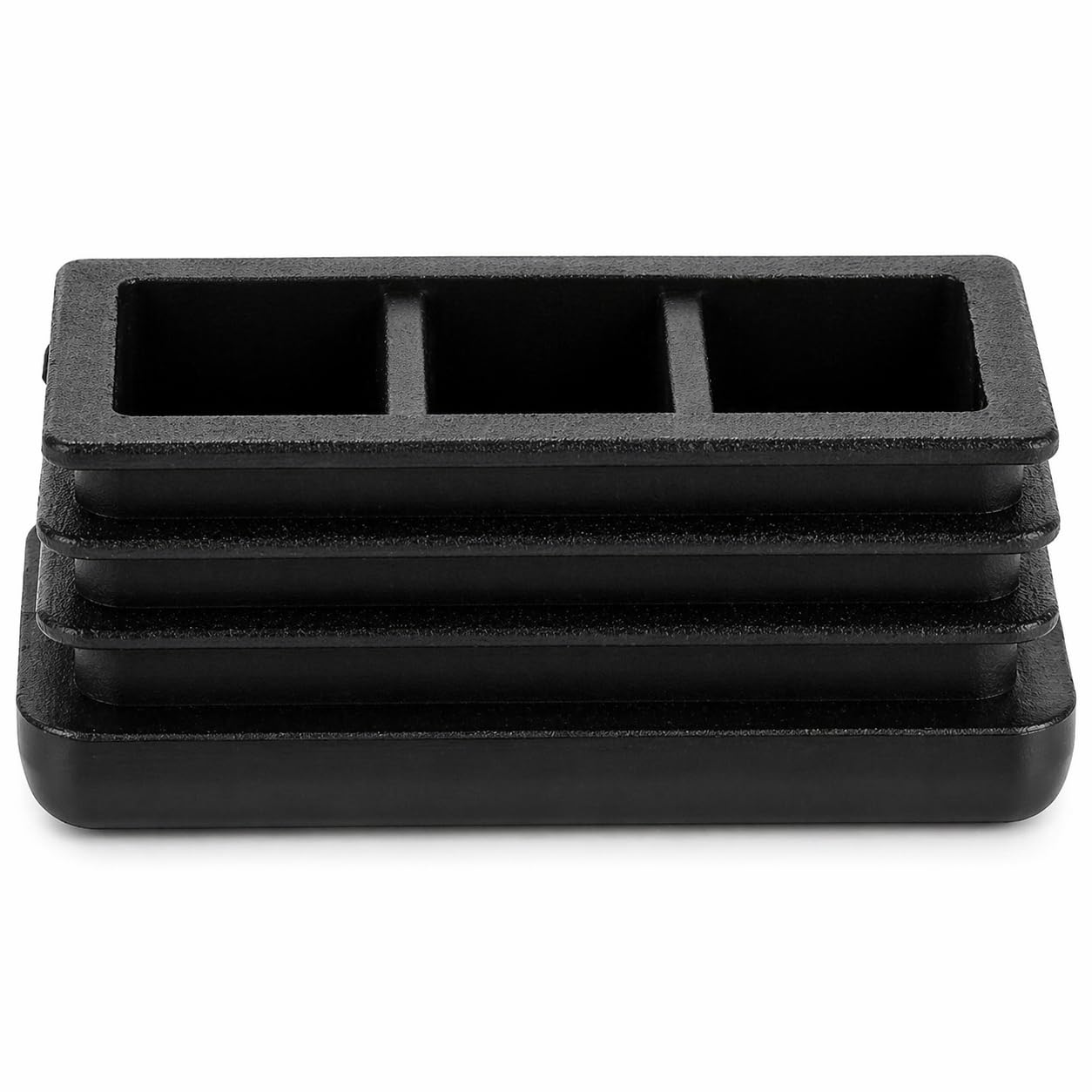 Glownary Spartan Barstool Back Leg Glide, Black, Plastic, 3/4" x 1 9/16", for Tubular Legs, 2-Pack