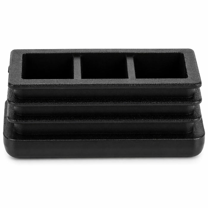 Glownary Spartan Barstool Back Leg Glide, Black, Plastic, 3/4" x 1 9/16", for Tubular Legs, 2-Pack