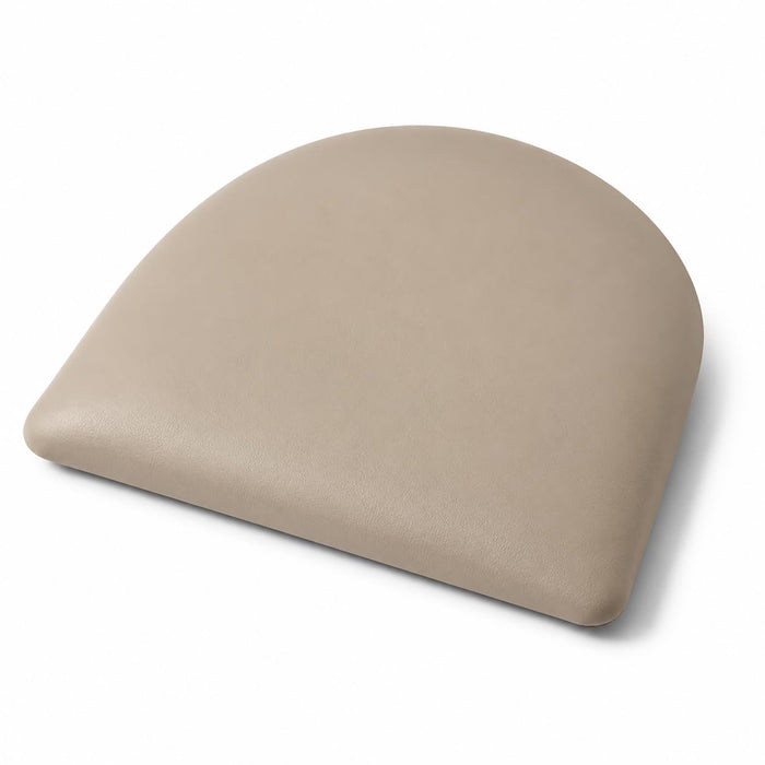 Glownary Vinyl Padded Replacement Seat for Metal Frame Chairs and Bar Stools, Black, 16 3/4 x 16 1/2 Inch, 2 1/2 Inch Thick (Taupe, Vinyl, Seat for Metal Frame Seating)