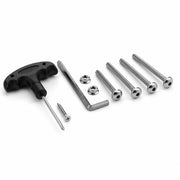 Glownary Hardware for Adirondack Chairs, Replacement Parts, Includes 6 Screws, 14 Bolts, Allen Wrench, and Screwdriver, Black and Silver