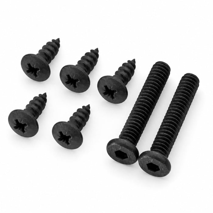 Glownary Wood Seat Screws and Bolts for Mid-Century Chairs and Barstools, Black, 56-Piece Set with Allen Wrench