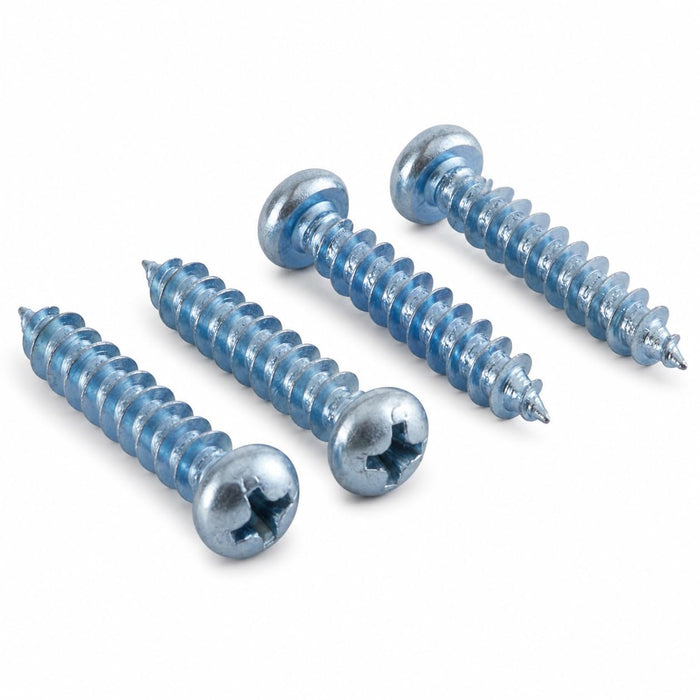 Glownary Pan Head Screw for Table Tops and Bases, Zinc-Plated Steel, 1 Inch, #10, 40-Pack
