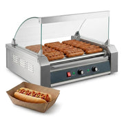 Glownary HDRG24 Hot Dog Roller Grill 24 Dog Capacity, 9 Rollers