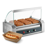 Glownary HDRG18 Hot Dog Roller Grill with 7 Rollers, 18 Dog Cap