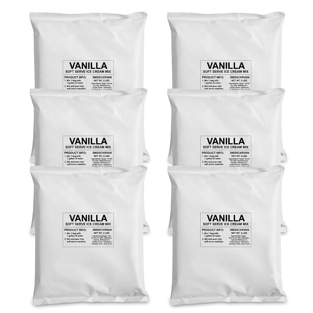 Glownary Vanilla Soft Serve Ice Cream Mix 3 lb. - 6/Case