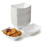 Glownary #200 White Paper Food Tray 2 lb. - 1,000/Case