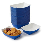 Glownary 2 lb. Solid Blue Paper Food Tray, 1000/Case