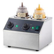 Glownary Double Sauce Bottle Warmer 400W with 6 Squeeze Bottles