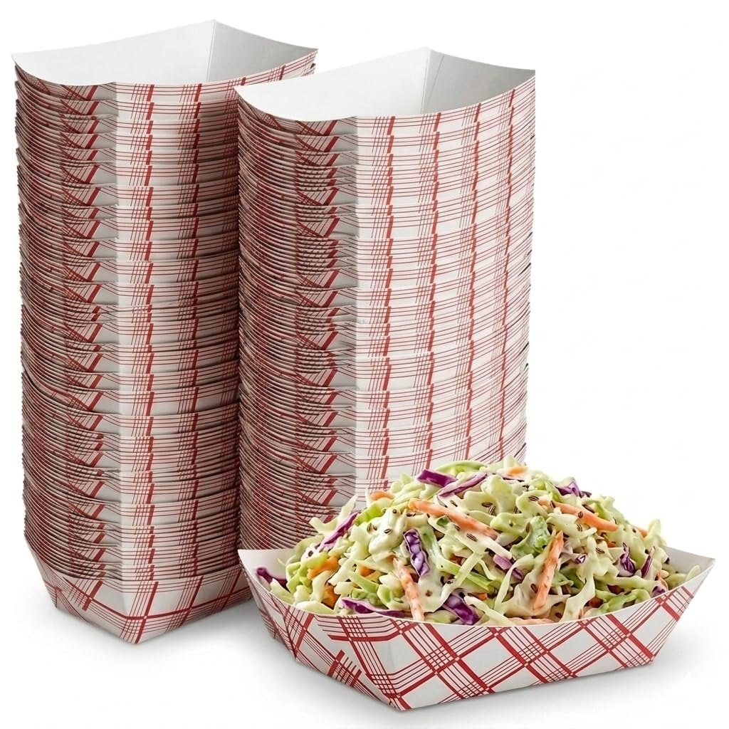 Glownary 1/4 lb. White Paper Food Tray, 1,000/Case