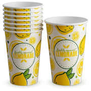 Glownary 12 oz. Lemonade Paper Cups, Double Poly Coated, 1000/Case