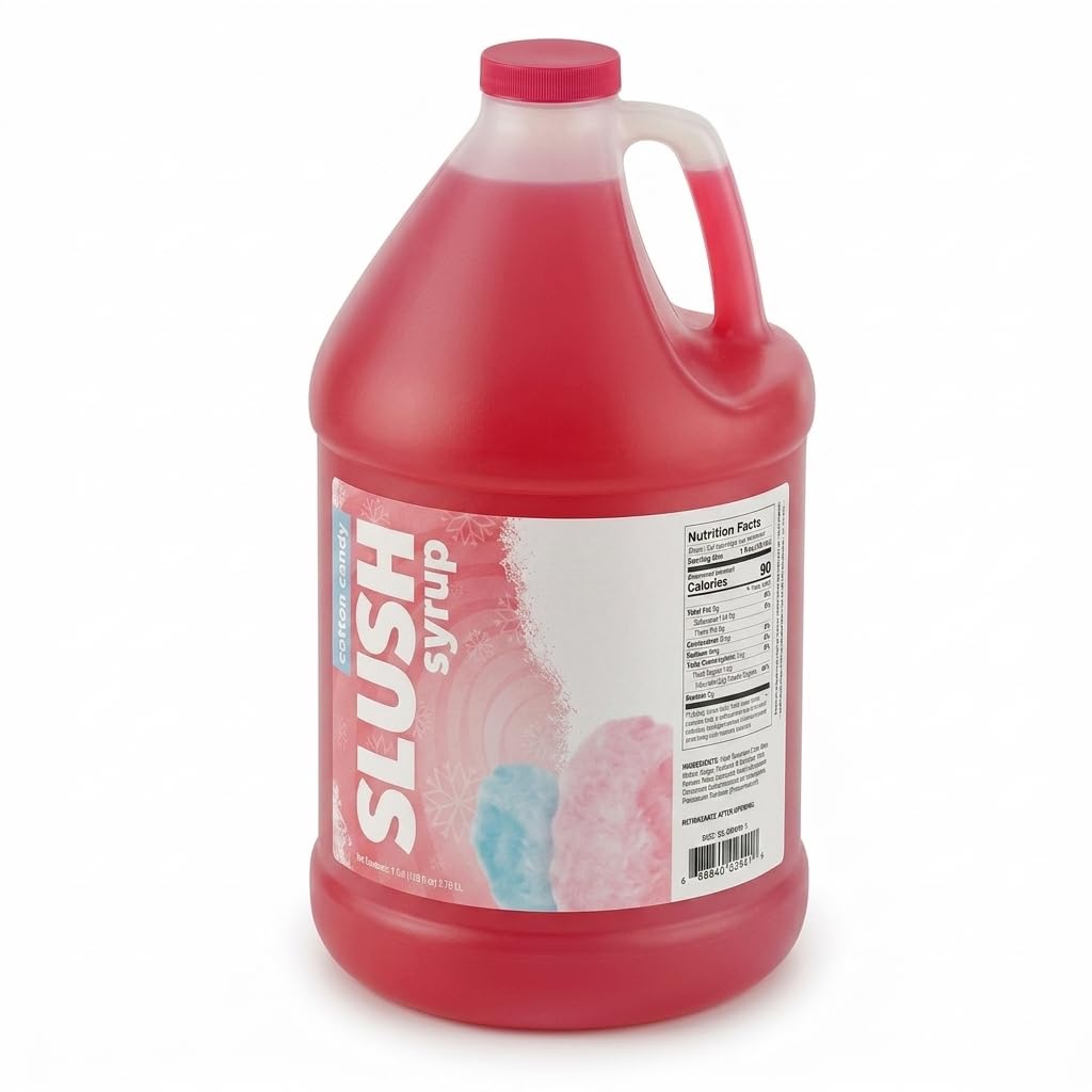 Glownary Cotton Candy Slushy Concentrate, 1 Gallon, 5:1 Mix