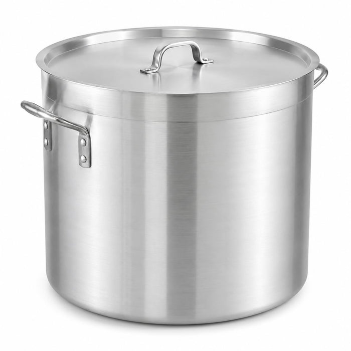 Glownary 80 Qt. Heavy Weight Aluminum Stock Pot with Cover