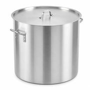 Glownary 120 Qt. Heavy Weight Aluminum Stock Pot with Cover