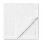 Glownary 40.2 cm x 40.2 cm White Cotton Dinner Napkins