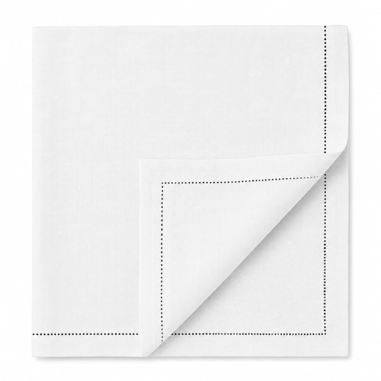 Glownary 40.2 cm x 40.2 cm White Cotton Dinner Napkins