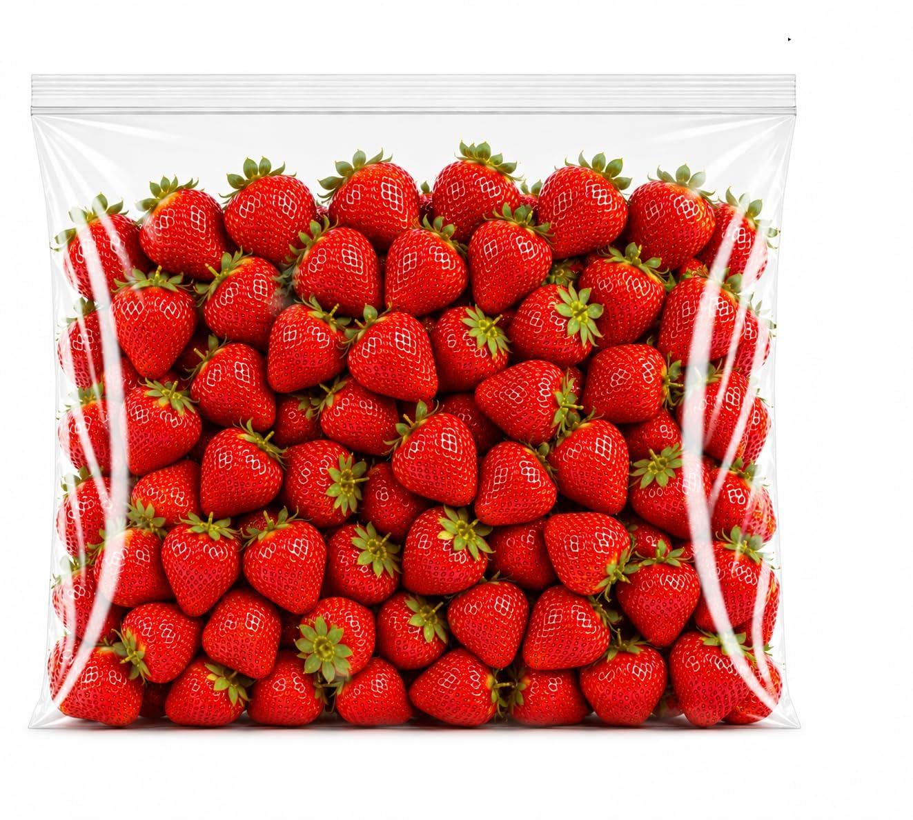 16" x 18" 2 Mil Clear LDPE Zip Top Bag 1,000/Case, Reclosable Zip Top, USDA Food Safe, No Gusset/Flat