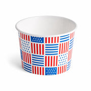 12 oz. Patriotic USA Print Paper Frozen Yogurt / Food Cup - 1,000/Case