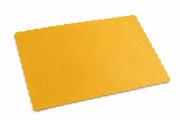 Glownary Gold Paper Placemats with Scalloped Edge, 1000/Case