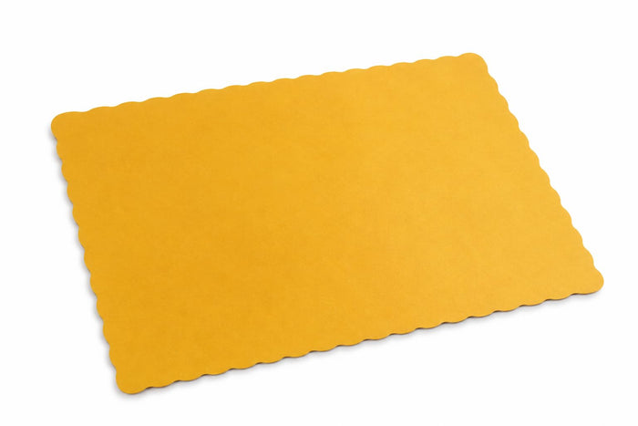 Glownary Gold Paper Placemats with Scalloped Edge, 1000/Case