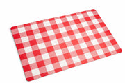 10" x 14" Red Gingham Colored Paper Placemat - 1,000/Case
