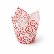 2" x 3 1/4" Valentine Print Tulip Baking Cup - 1,000/Case