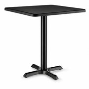 Glownary 76x76cm Square MDF Indoor Table with Black Wood Finish