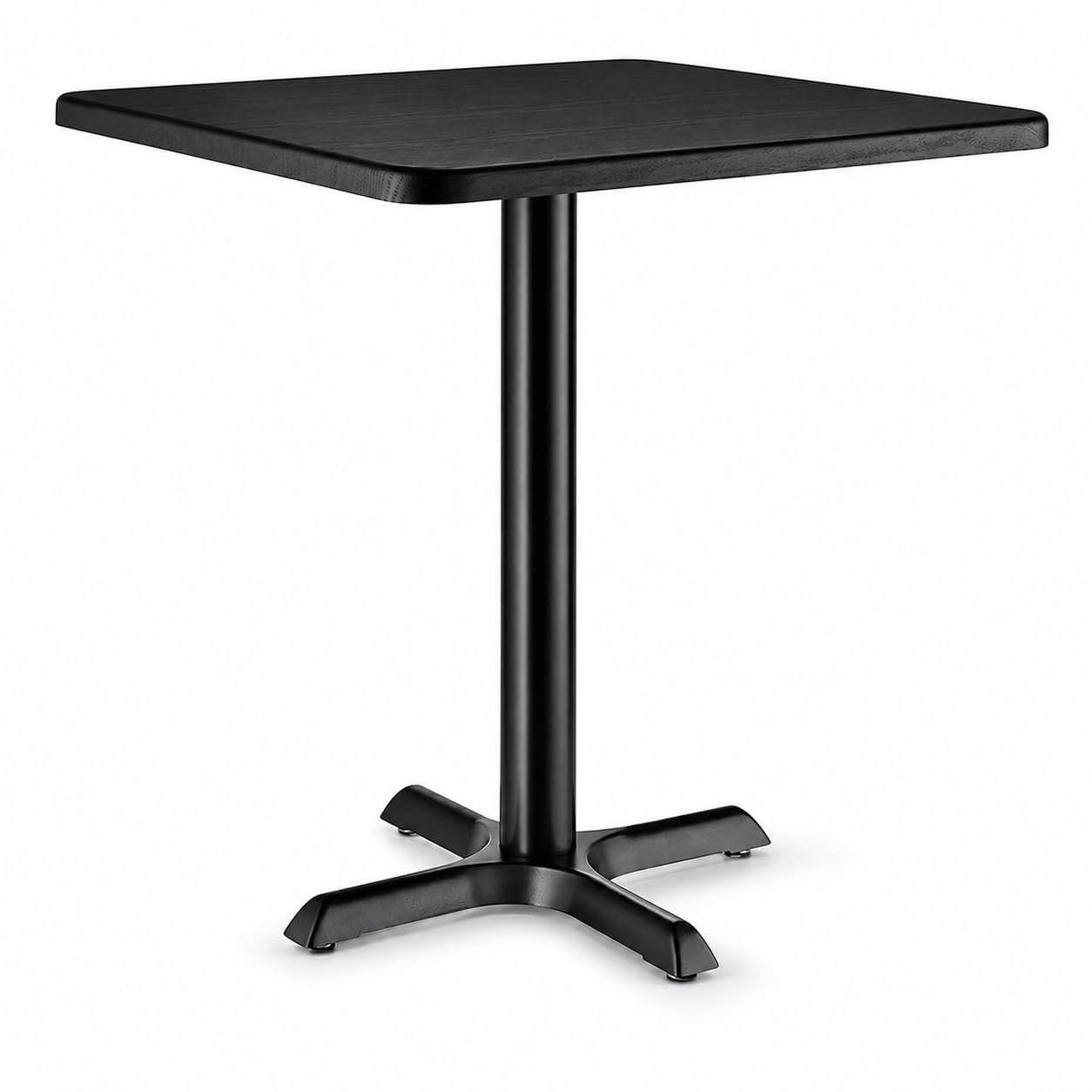 Glownary 76x76cm Square MDF Indoor Table with Black Wood Finish