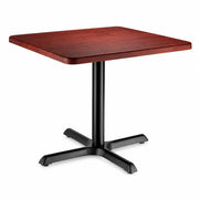 Glownary 36x36 in Square MDF Table Red Mahogany Finish