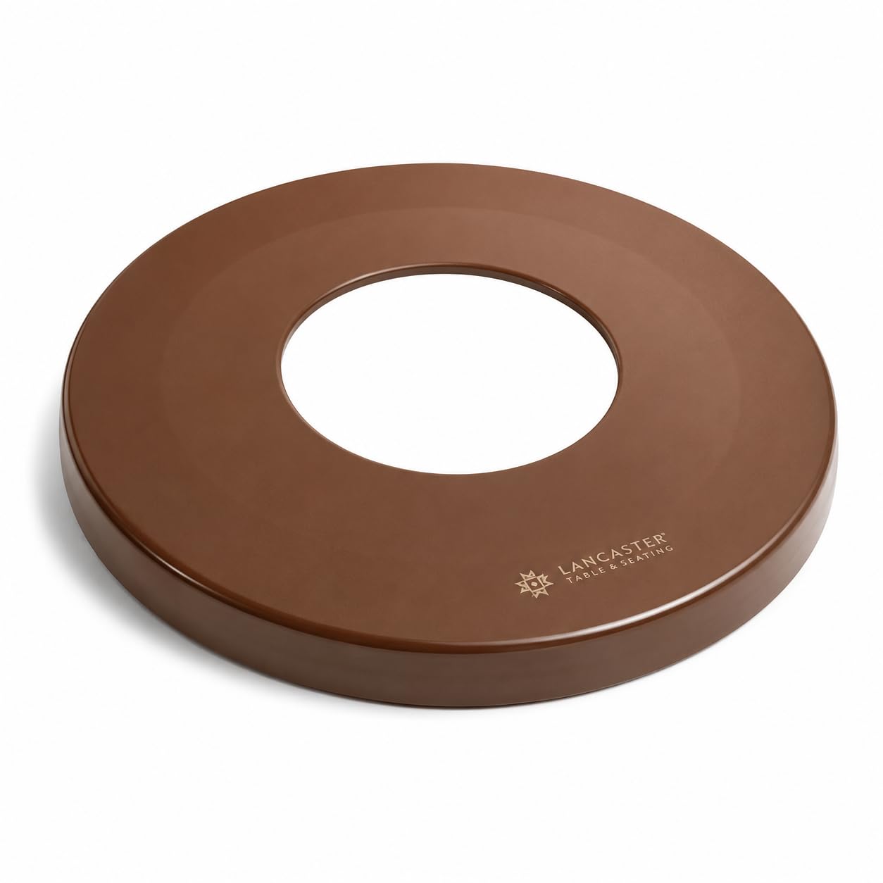 Glownary Brown Brown Round Flat Lid for 36 Gallon Slatted Steel Can