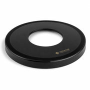 Glownary Black Round Flat Steel Lid for 36 Gallon Slatted Can