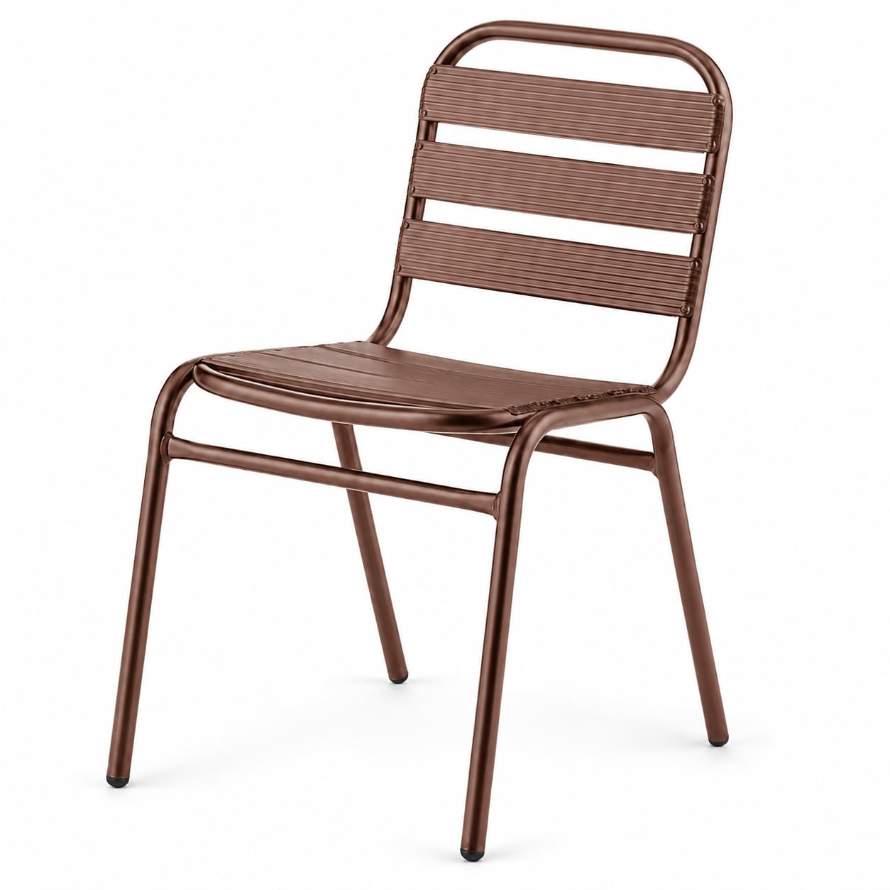Glownary Bronze Powder-Coated Steel Outdoor Side Chair