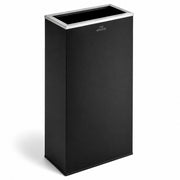Glownary 17 Gallon Black Powder-Coated Metal Rectangular Trash Can
