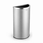 Glownary 15 Gallon Stainless Steel Half Round Trash Can