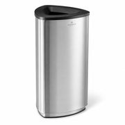 Glownary 11 Gallon Stainless Steel Triangular Trash Can