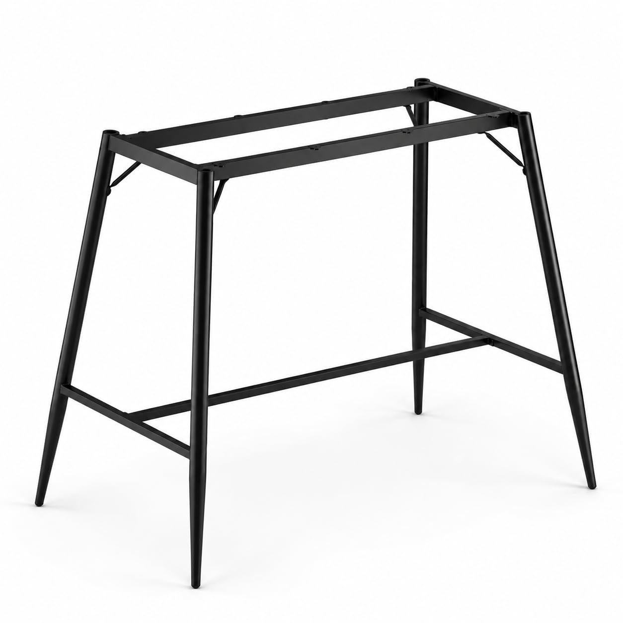 Glownary Mid-Century 30" x 48" Black Bar Height Table Base