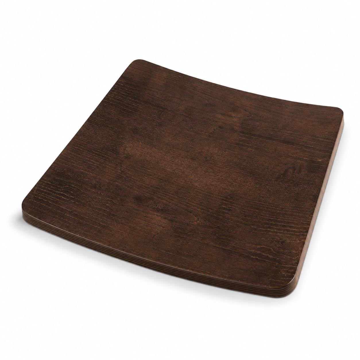 Glownary Espresso Wood Seat for Mid-Century Chairs and Barstools