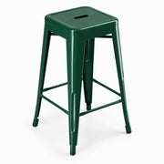 Glownary Emerald Green Outdoor Backless Counter Height Stool