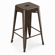 Glownary Alloy Copper Steel Outdoor Backless Counter Height Stool