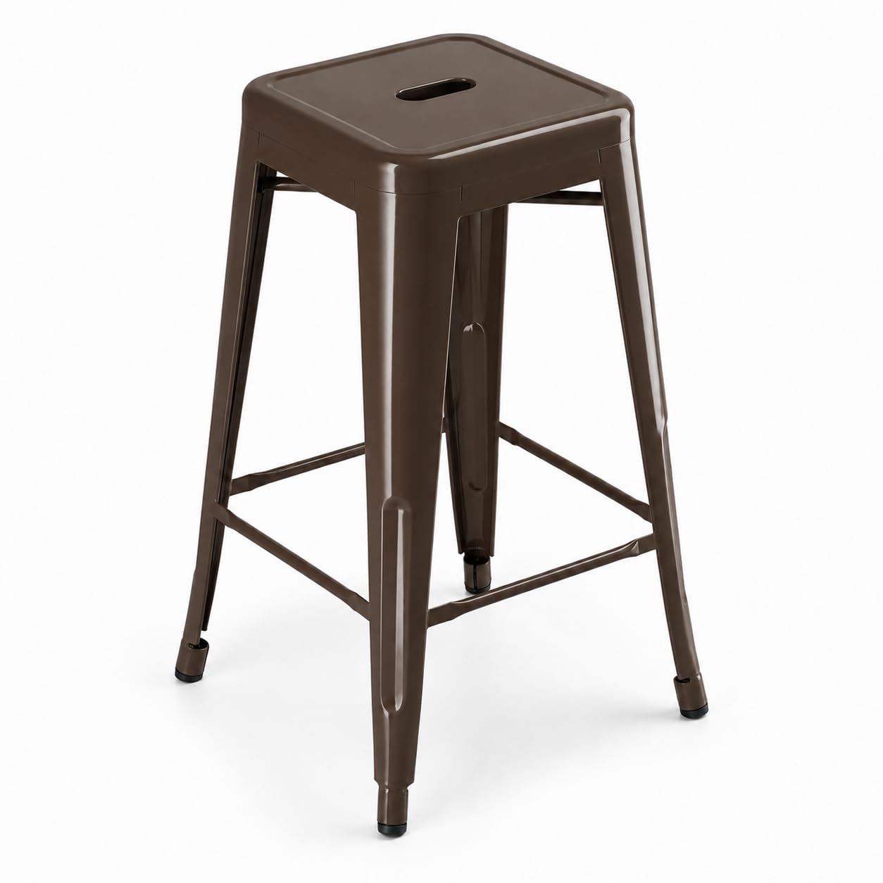 Glownary Alloy Copper Steel Outdoor Backless Counter Height Stool