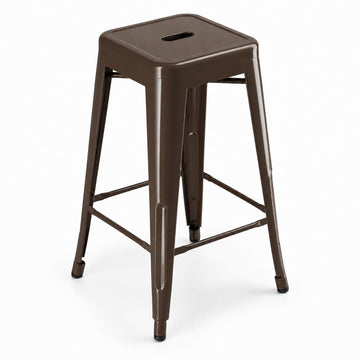 Glownary Alloy Copper Steel Outdoor Backless Counter Height Stool