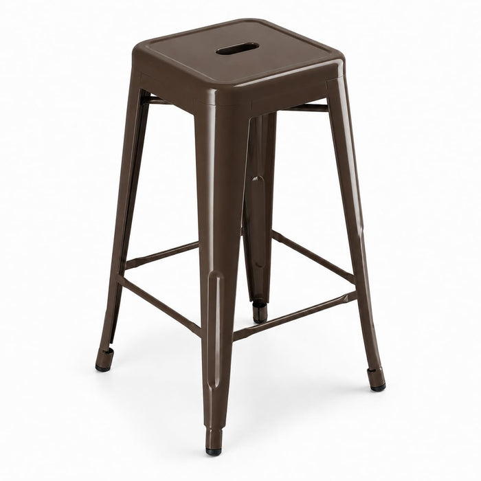 Glownary Alloy Copper Steel Outdoor Backless Counter Height Stool